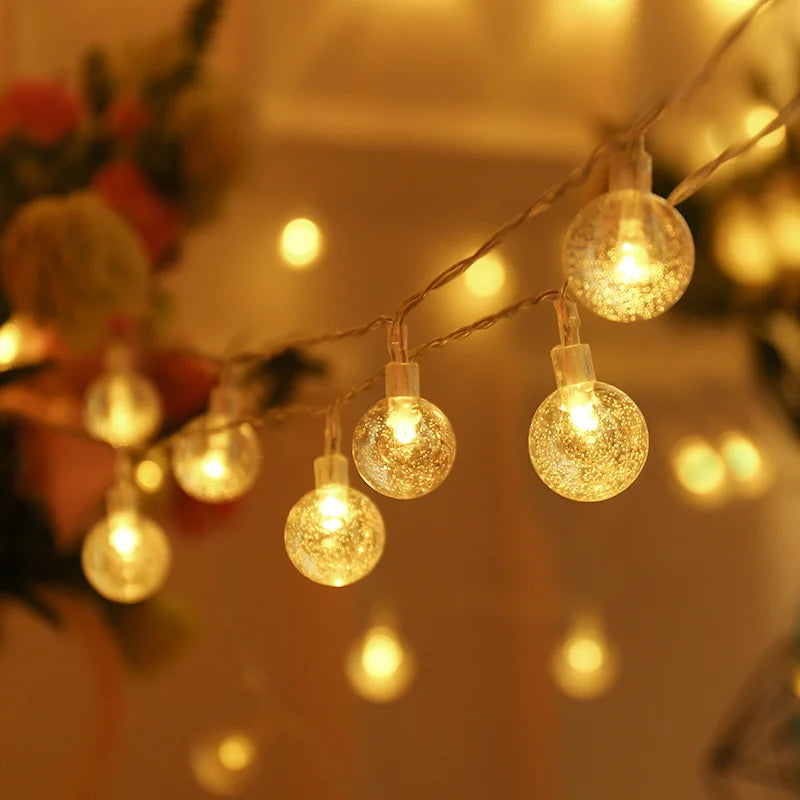 Lichtslinger met houten sterretjes – Natuurlijke kerstdecoratie