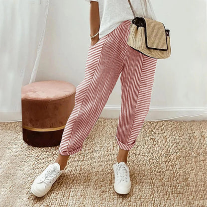 Linnen broek dames met koordsluiting – Comfortabele elegantie