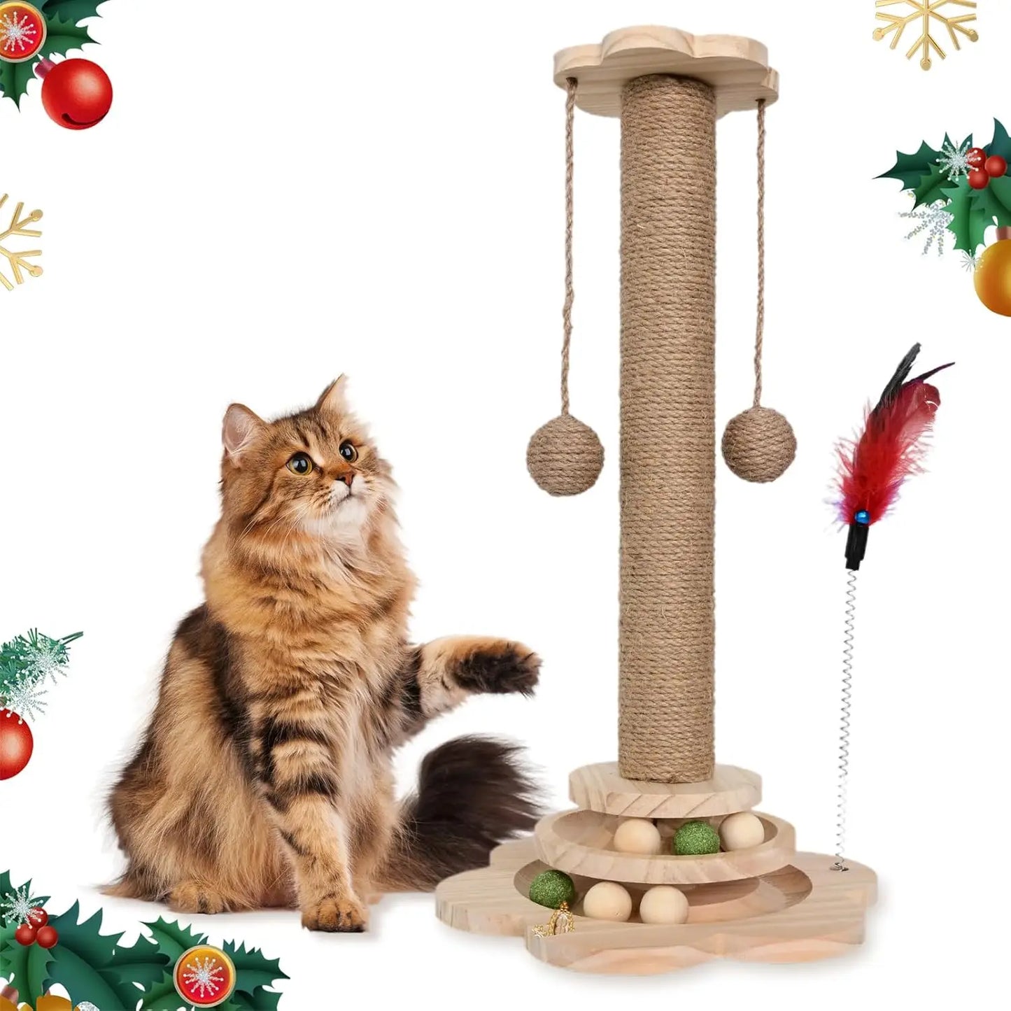 Kattenpaal met dikke sisalpalen – Extra sterk