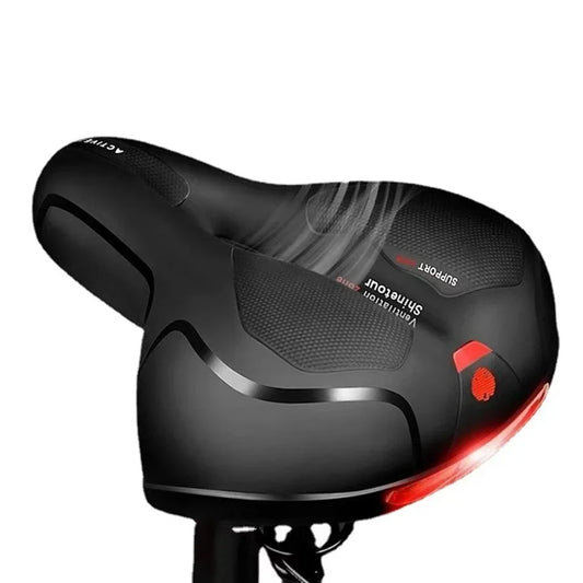 Comfort fietszadel met elastomeer vering