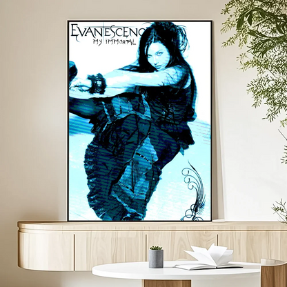 Poster met zachte penseellijnen