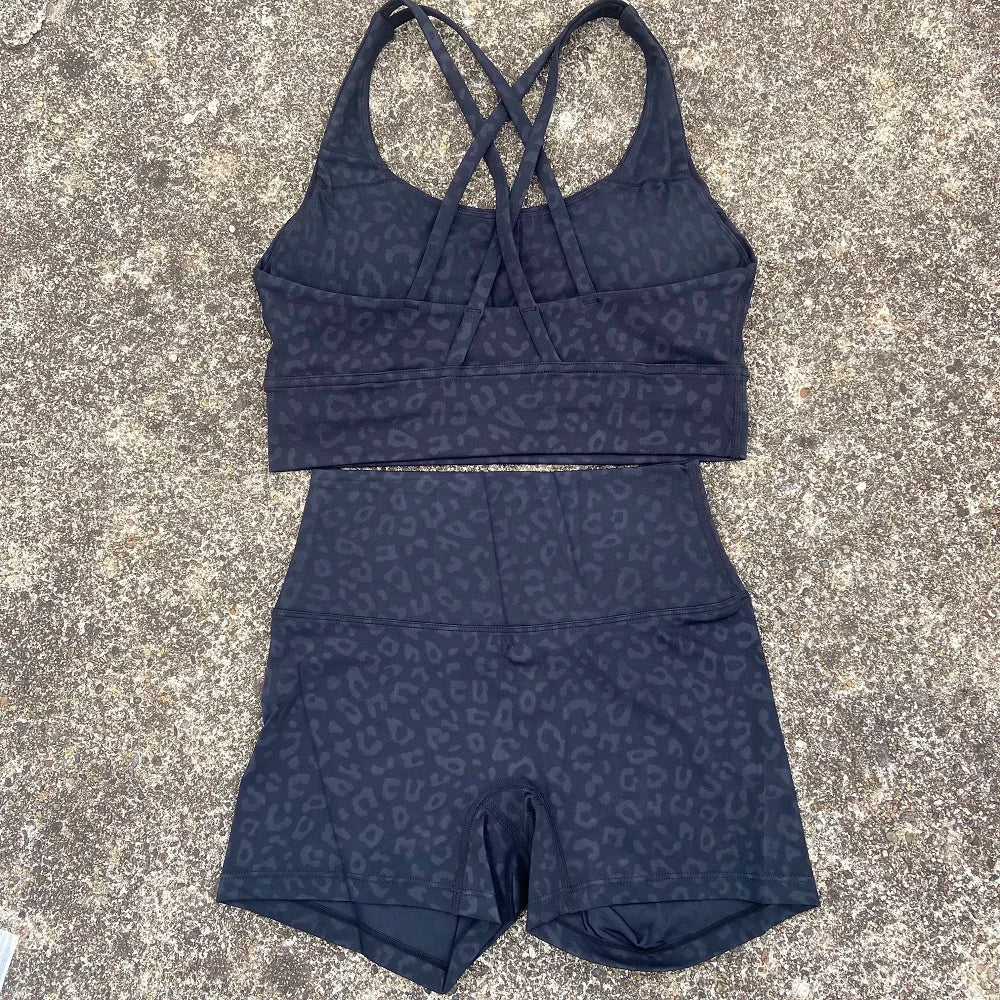 Hippe yoga kleding set met crop top