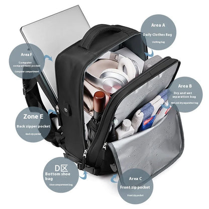 Handbagage rugzak met ademend rugpaneel