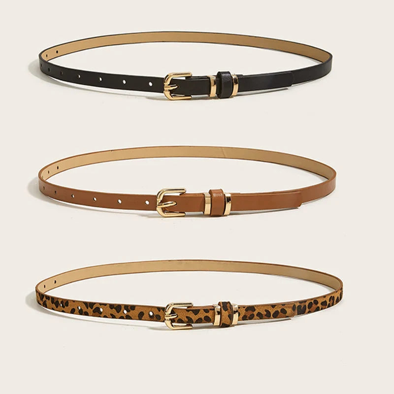 Klassieke riem in zwart met gouden details