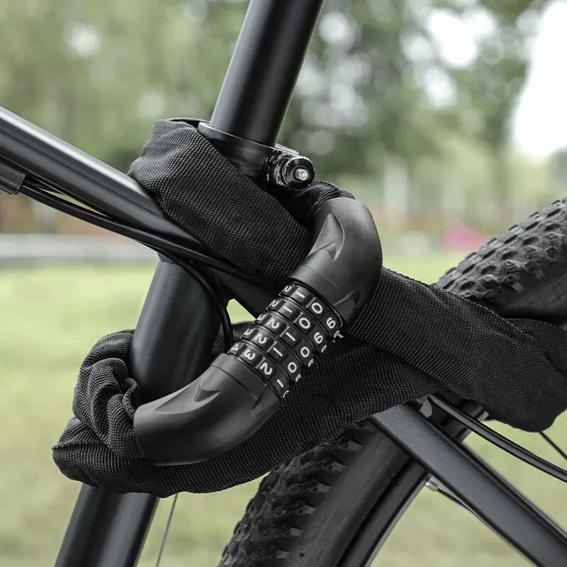 Sterk kettingslot fiets met slotkapje – Beschermt tegen regen