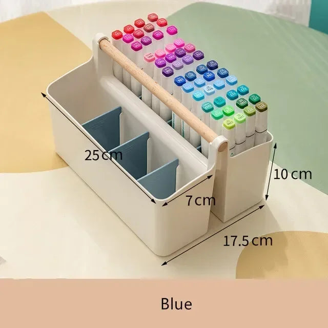 Transparante desk organization box met deksel
