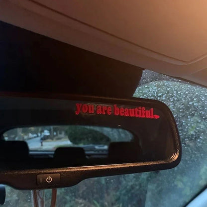 Auto stickers - Achterruit decoratie met motiverende tekst voor een positieve vibe