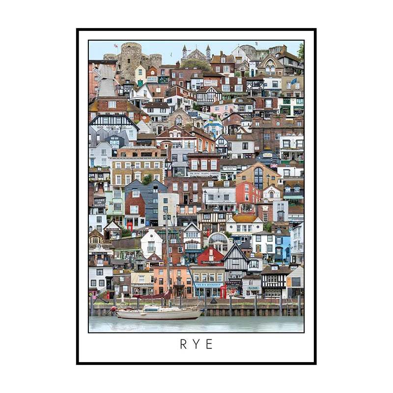Vintage posters met textiellook