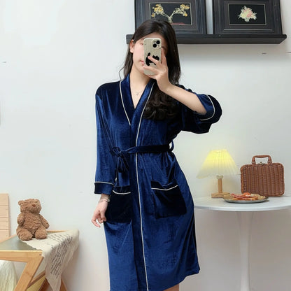 Ochtendjas dames met subtiel patroon – Rustig en elegant