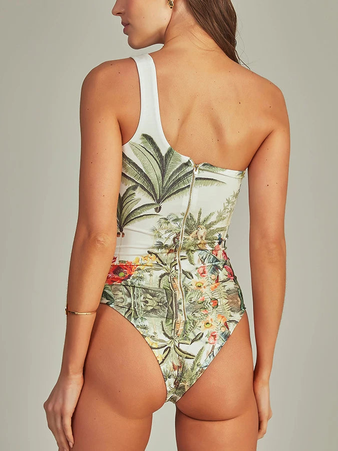 Badpak jurk met diepe V-hals – Elegant en verleidelijk