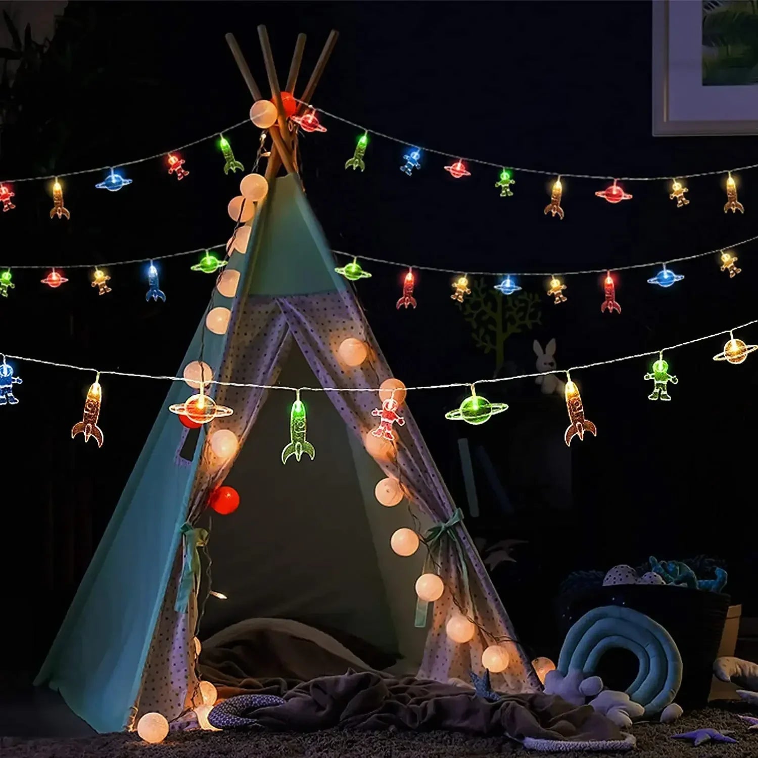 Lichtslinger met papieren lampionnetjes – Aziatische flair