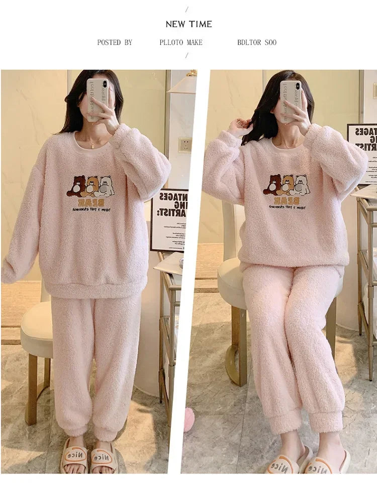 Dames Pyjama Set van Hoge Kwaliteit voor Comfortabele Winteravonden