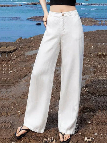 C&A linnen broek dames met brede pijpen – Luchtig en comfortabel
