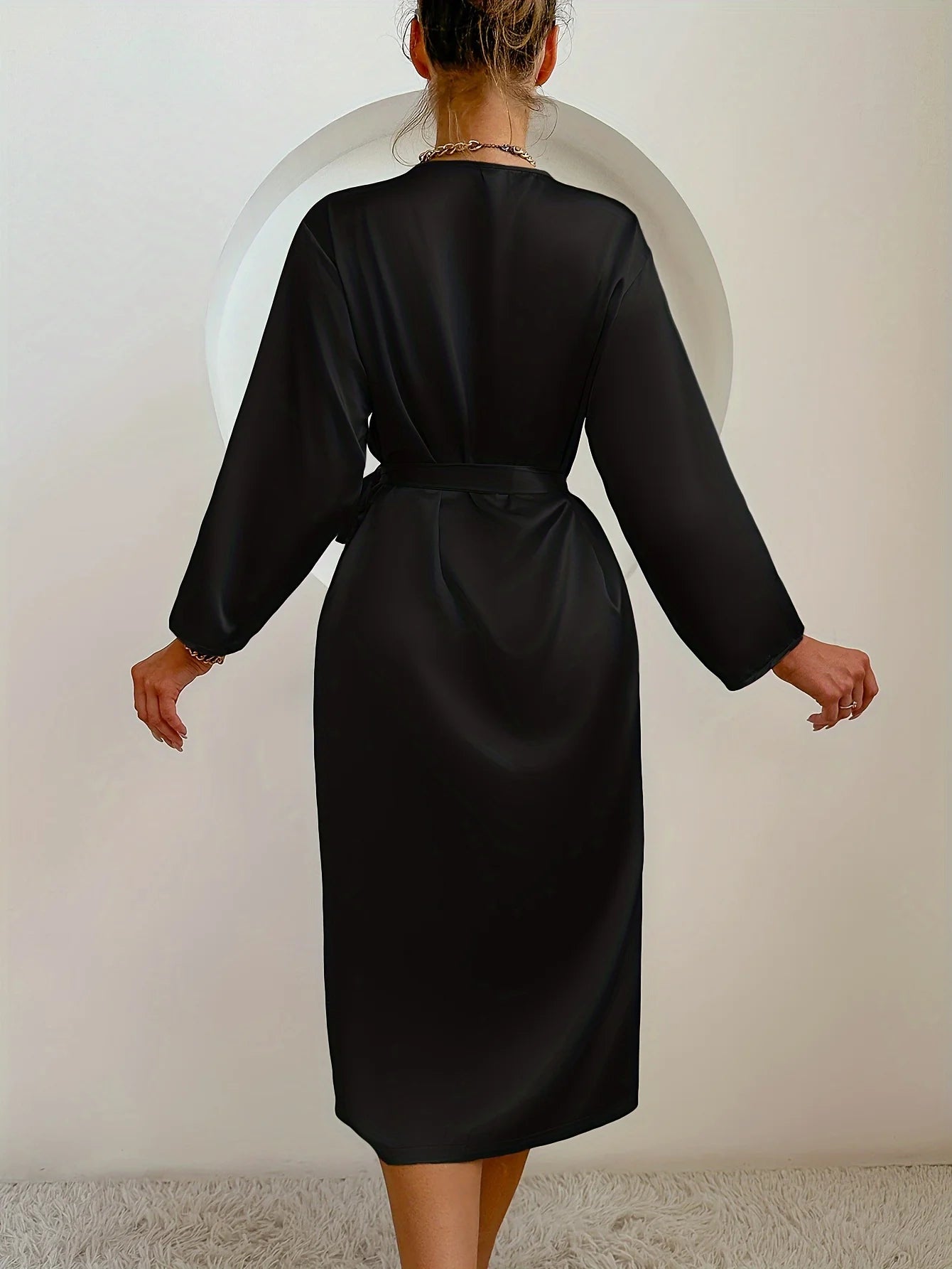 Katoenen ochtendjas dames met streepjes – Casual elegantie