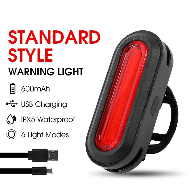 Fietslamp LED met schakelaar aan de bovenzijde