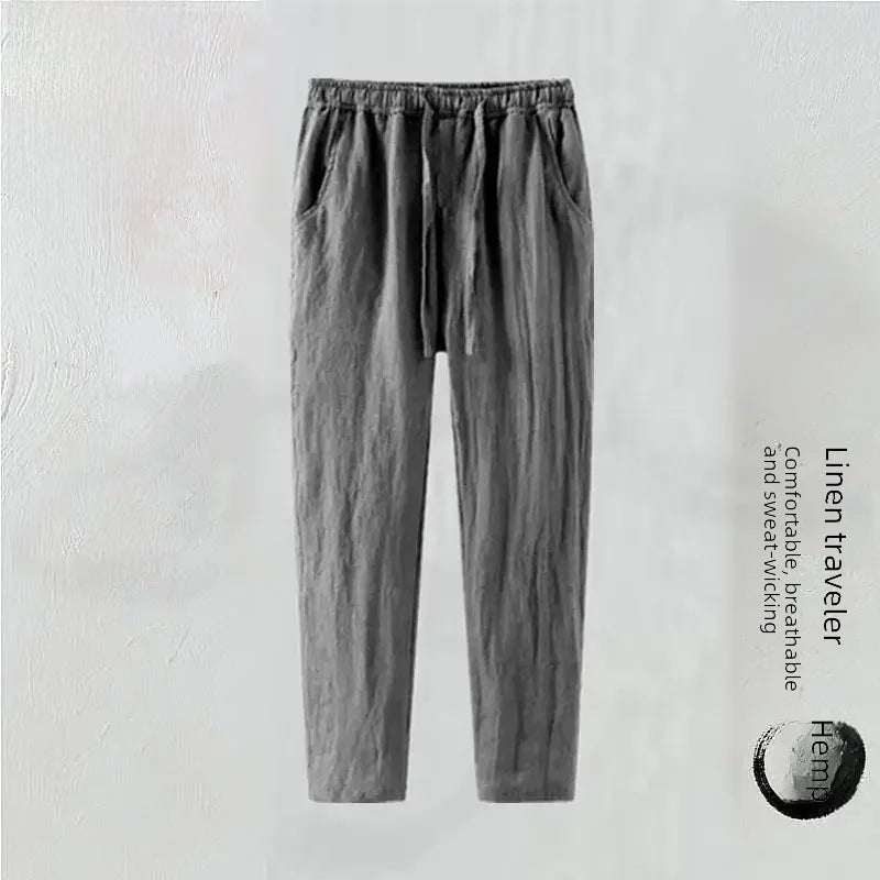 Linnen broek mannen met smalle pijpen – Modern model