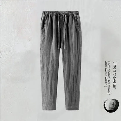 Linnen broek mannen met smalle pijpen – Modern model