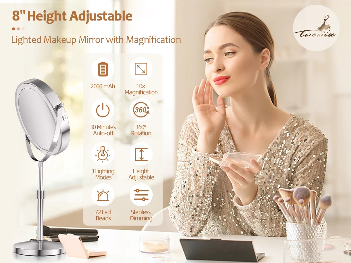 Wandspiegel met LED verlichting – Ideaal voor make-up