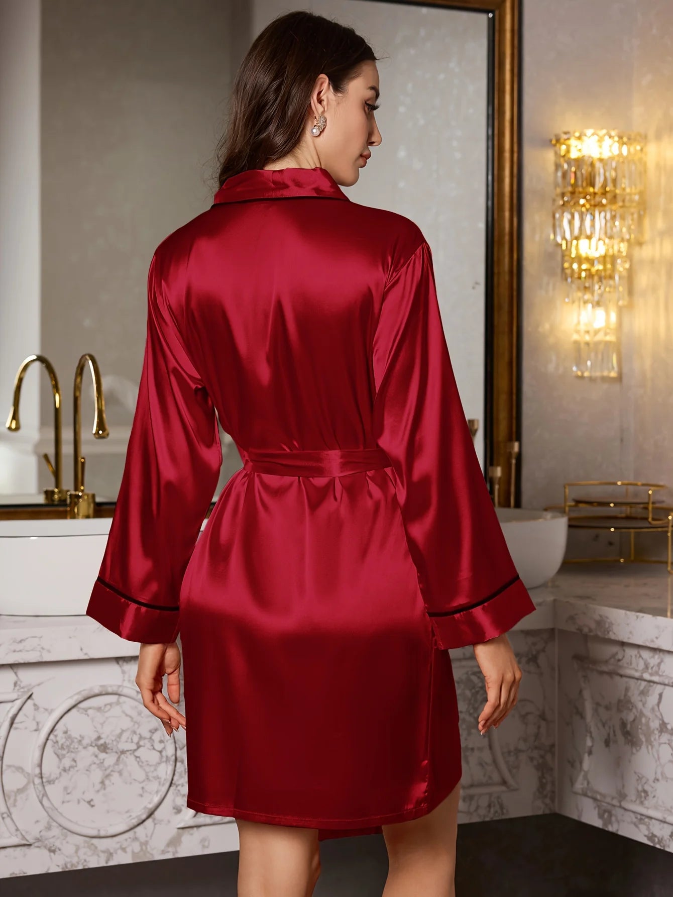 Lange katoenen ochtendjas dames – Perfect voor thuisdagen