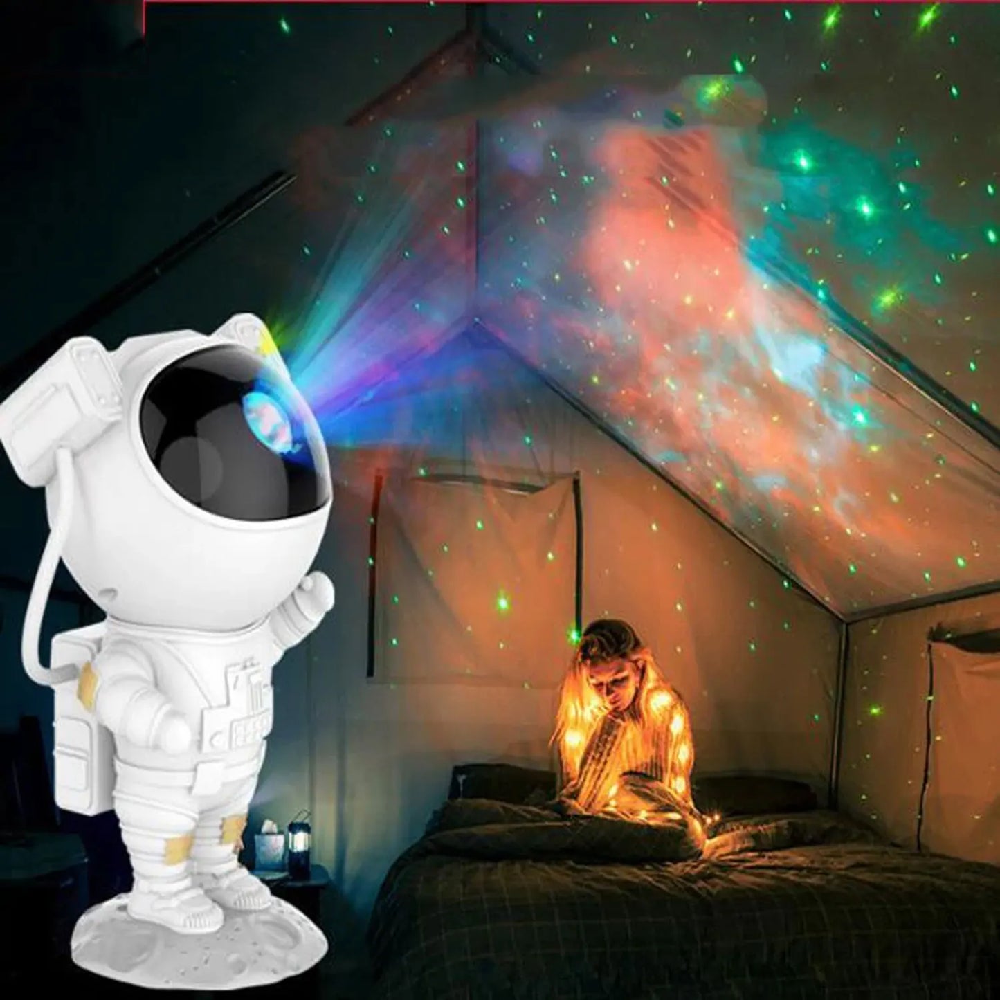 Oplaadbare projector lamp met sterrenhemel effect