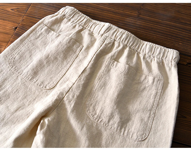 Linnen broek mannen in neutrale tint – Past bij elke outfit