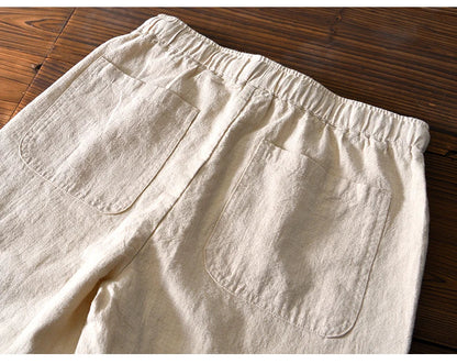 Linnen broek mannen in neutrale tint – Past bij elke outfit
