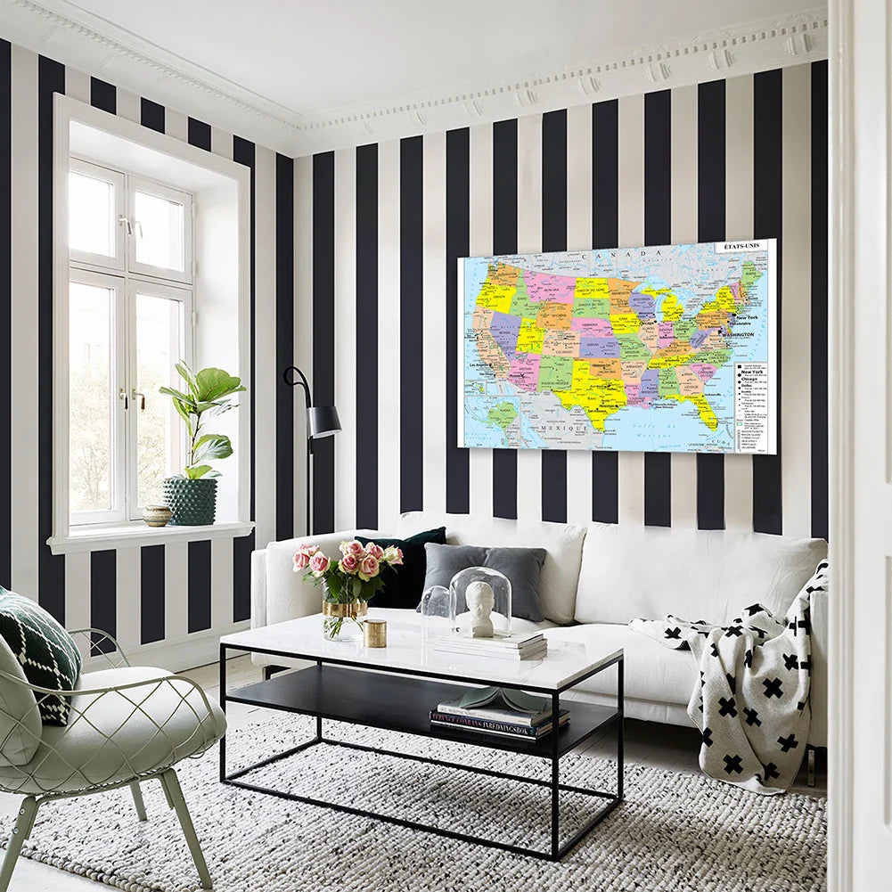 Wereldkaart met magnetisch oppervlak – Interactief en leuk