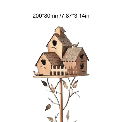 Vogelhuisje op paal voor grote tuin – Goed zichtbaar