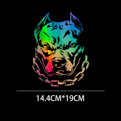 Auto stickers - Stoere Pitbull achterruit ontwerp voor een krachtige uitstraling