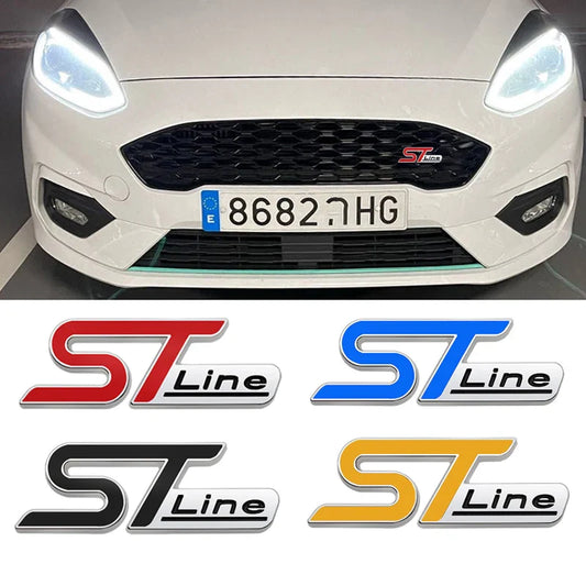 auto stickers - kleurrijke ST Line stickers voor unieke uitstraling