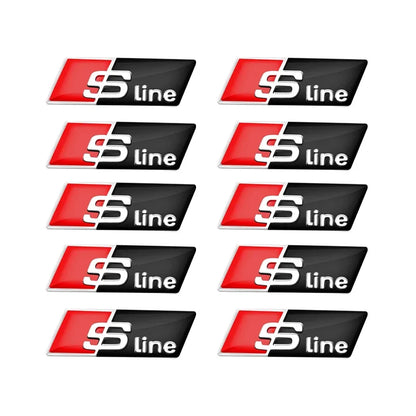 auto stickers - stijlvolle RS Line metal stickers voor sportieve uitstraling