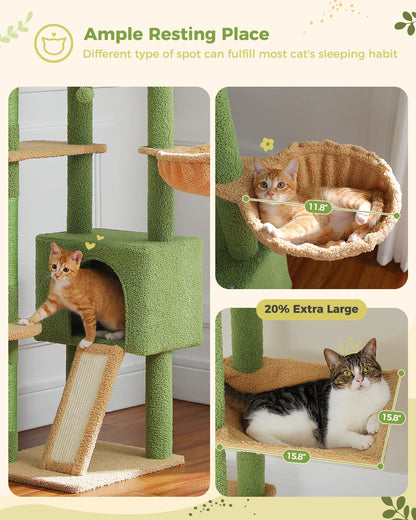 Krabpaal voor meerdere katten met hout – Ruimte en rust