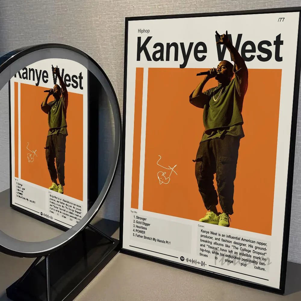 Posters in zwart houtframe ophangen