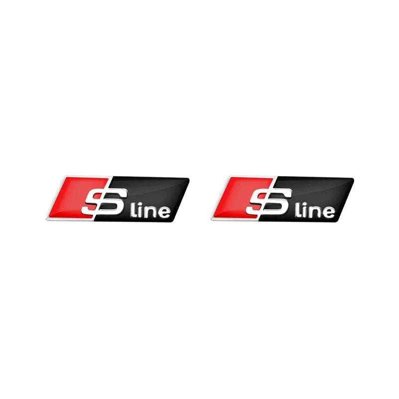 auto stickers - stijlvolle RS Line metal stickers voor sportieve uitstraling