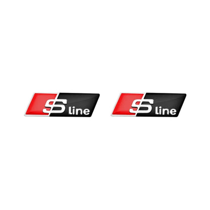 auto stickers - stijlvolle RS Line metal stickers voor sportieve uitstraling