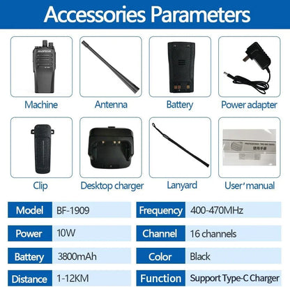 Professionele walkie talkie met hoge ontvangstkwaliteit