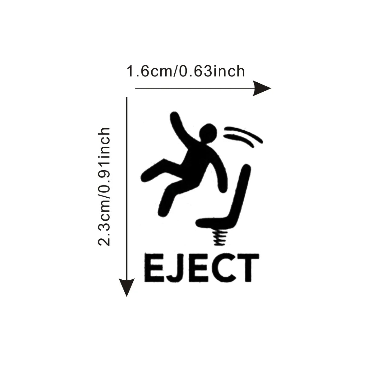 Auto stickers - Hilarische Eject-knop voor humor op de achterruit