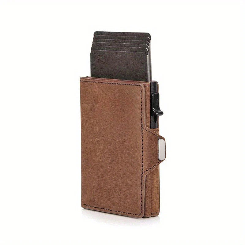 Pasjes houder heren met reliëflogo – Voor een exclusieve look