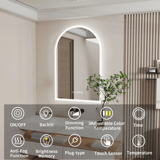 Grote spiegel met LED verlichting – Perfect voor ochtendroutine