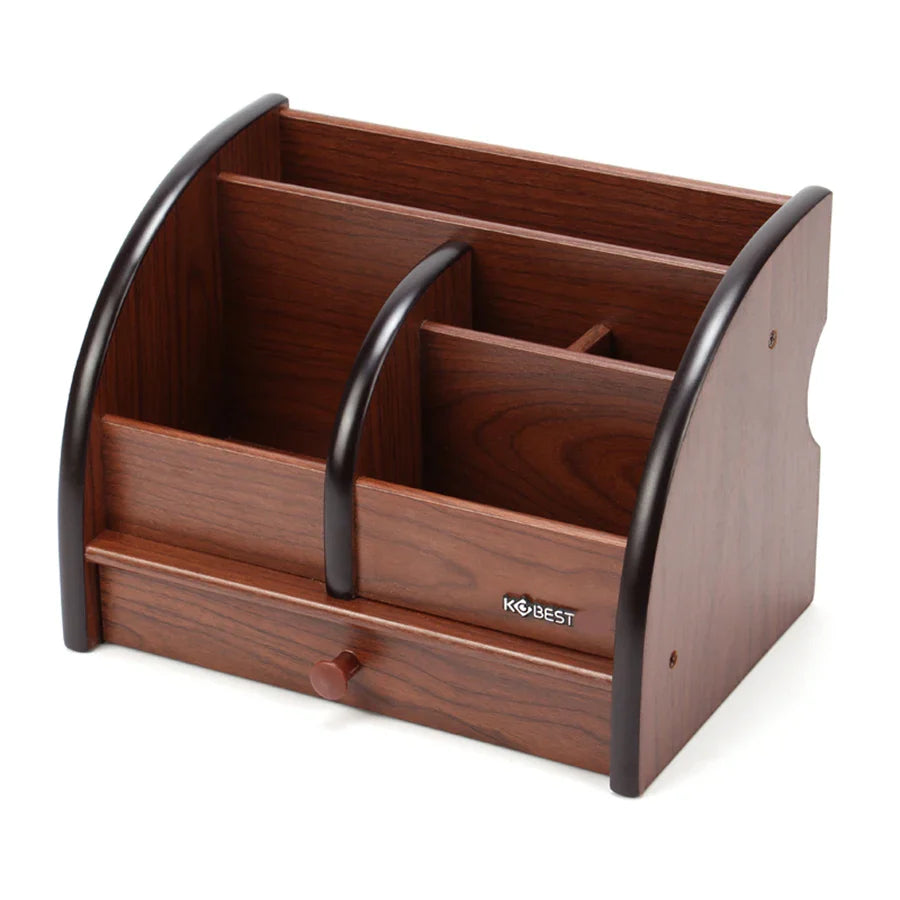 Praktische desk organization voor kleine bureaus