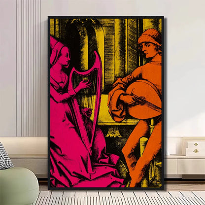 Woonkamer poster met rustgevende kleuren