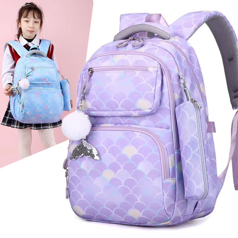 Schooltas meiden met metallic afwerking – Bling & stijl