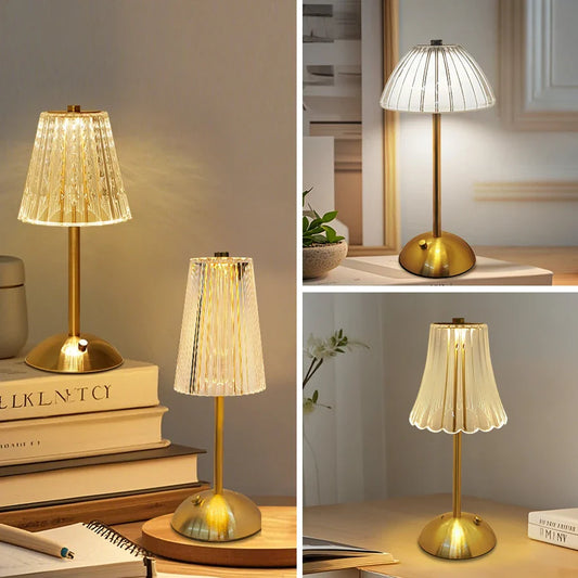 Luxe glazen nachtkastlamp – Tijdloos en stijlvol