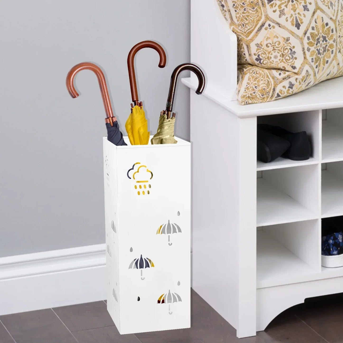 Ronde paraplu bak met elegante details
