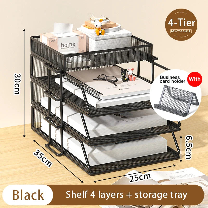 Ruimtebesparende desk organizer met verticale indeling