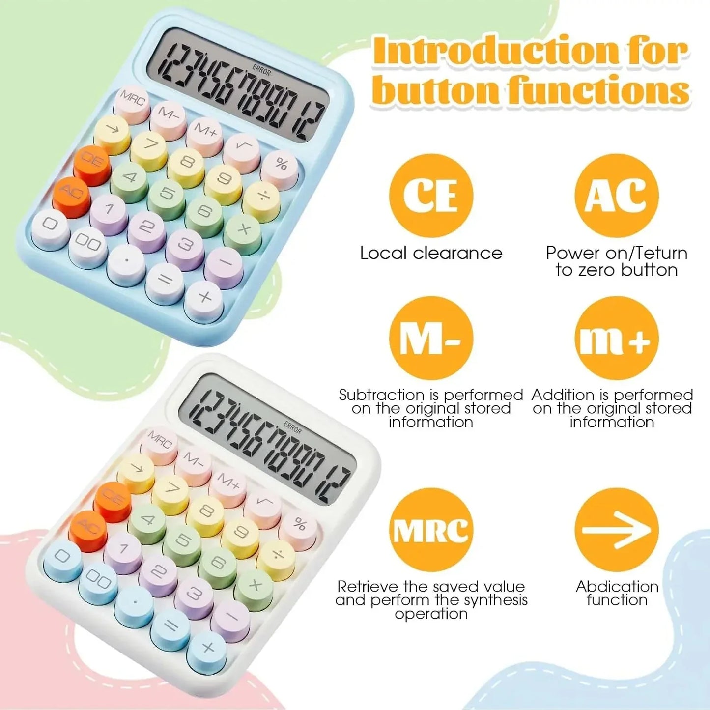 HEMA rekenmachine in pastelkleur