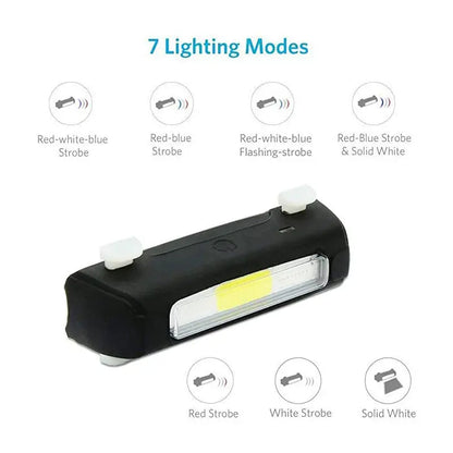 Fietslamp met batterij-indicator