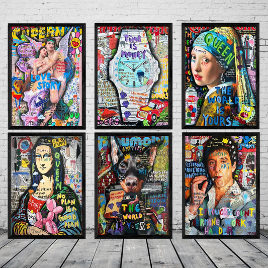 Kinderkamer poster met alfabet of cijfers