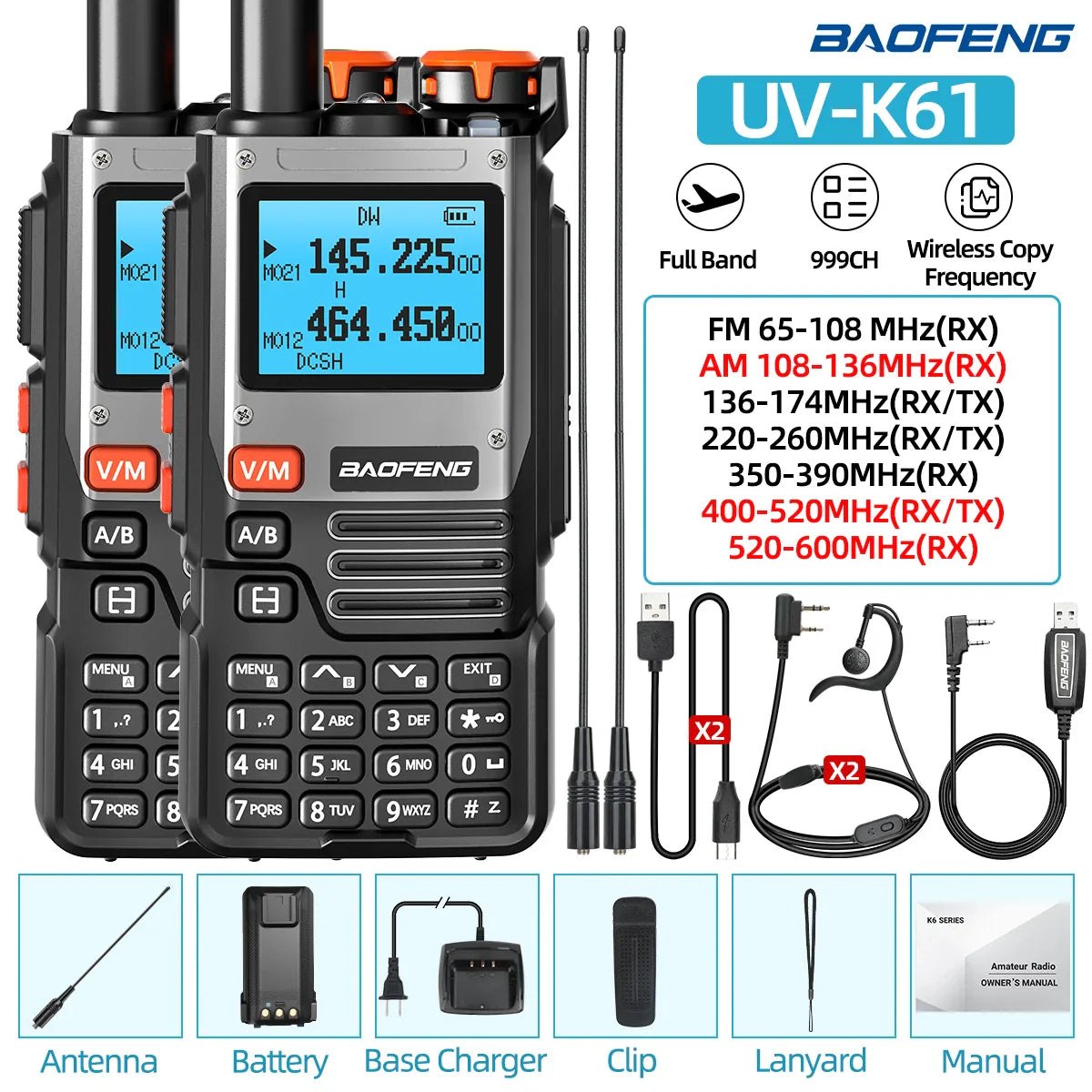 Walkie talkies met oplaadbare batterijen