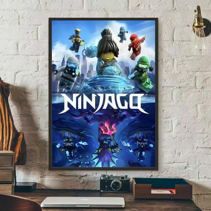 Poster met dieren in zachte kleuren